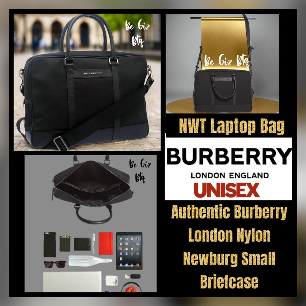 🔥🔥Authentic Burberry Laptop Bag Burberry London Nylon Newburg Small Briefcase